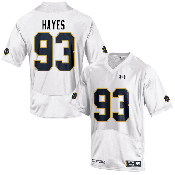 Men #93 Jay Hayes Notre Dame Fighting Irish College Football Jerseys-White